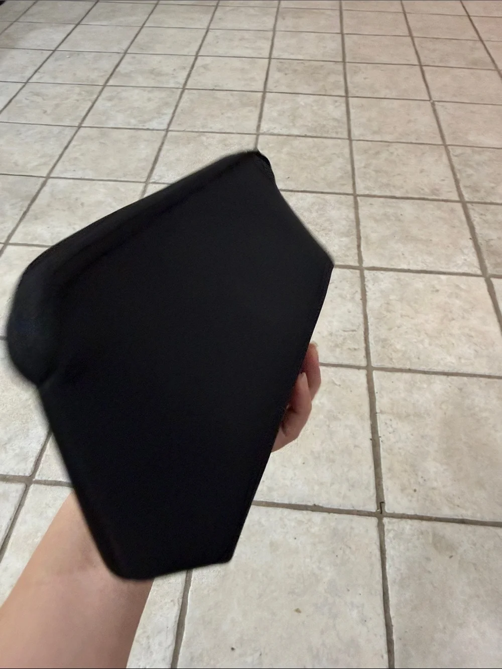 SKIMS Black Neoprene Logo Pouch